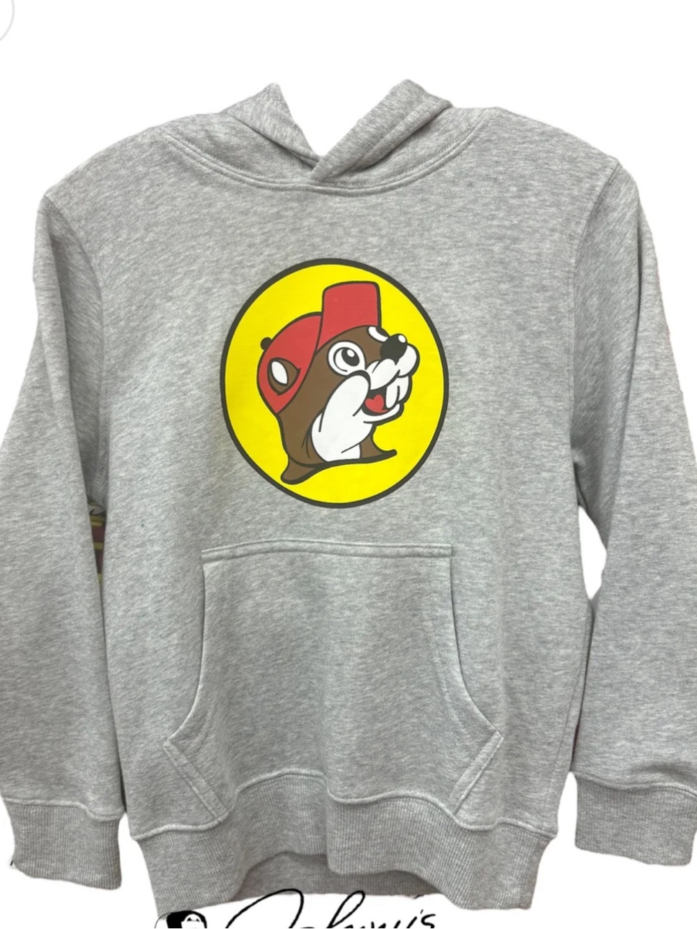 Gray Kids Hoodie with Buc-ces Design